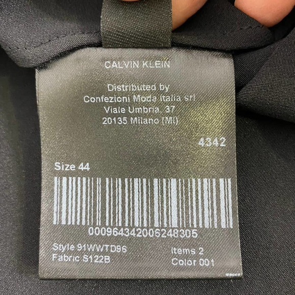 Calvin Klein 205W39NYC Satin Drape-Front Silk Cady top MADE IN ITALY - Picture 10 of 14